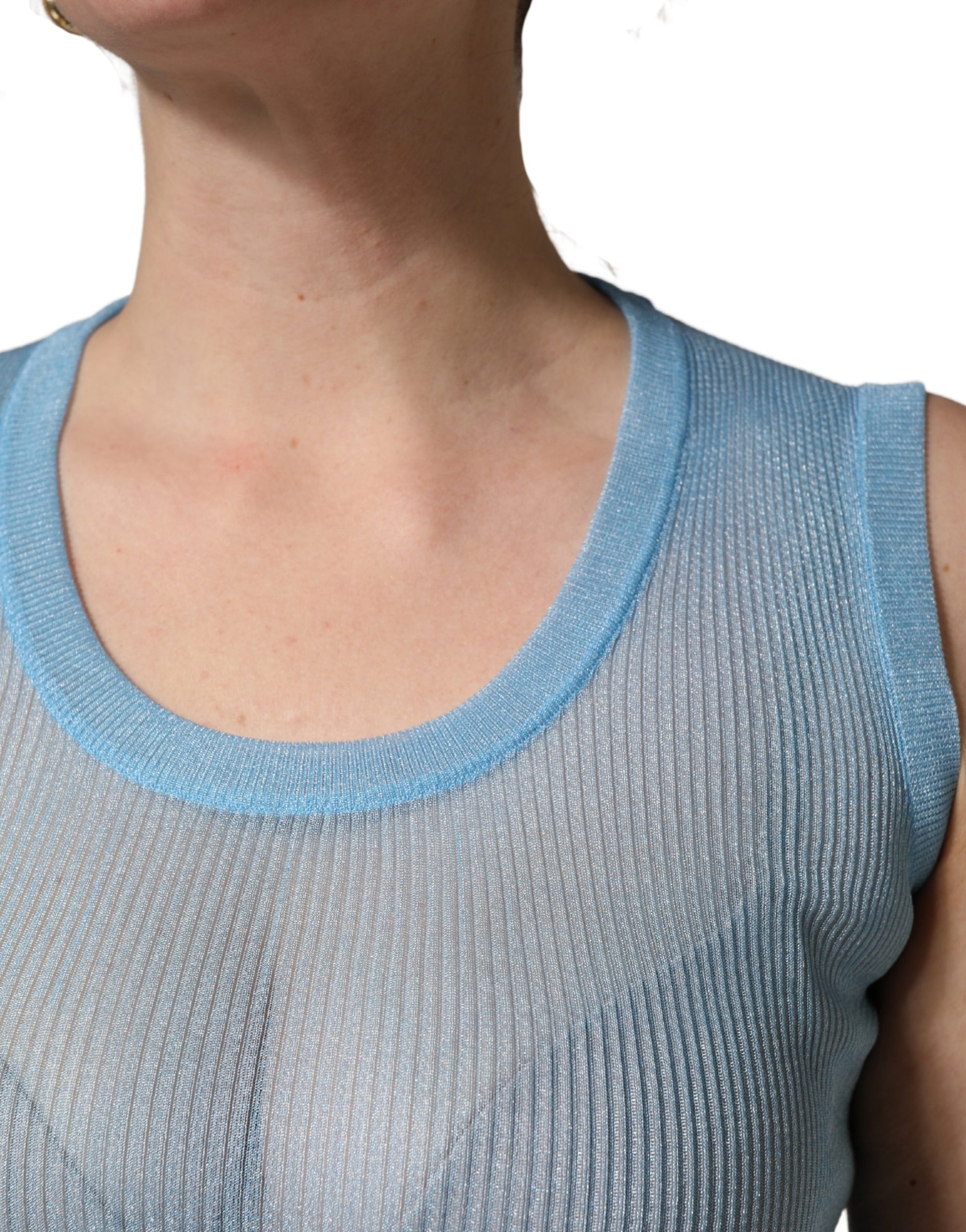 Dolce & Gabbana Blue Tank Tops T for Women additional view