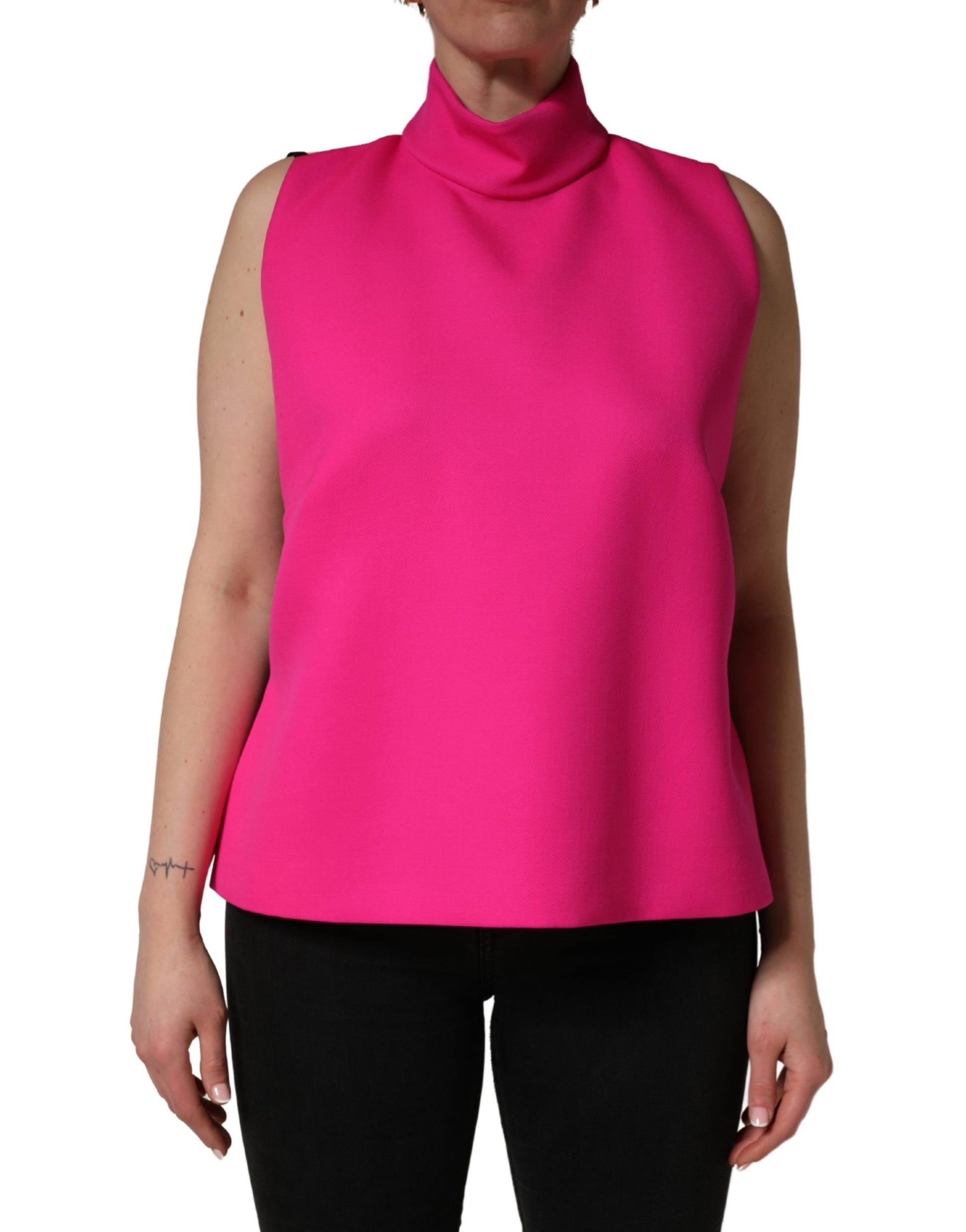 Dolce & Gabbana Pink Sleeveless T-Shirt for Women alternate view