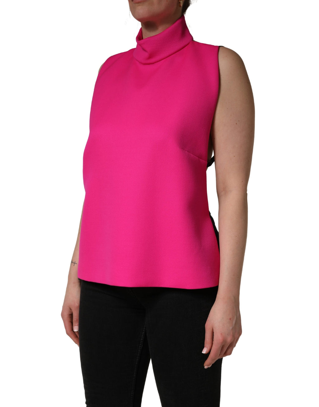 Dolce & Gabbana Pink Sleeveless T-Shirt for Women detail view