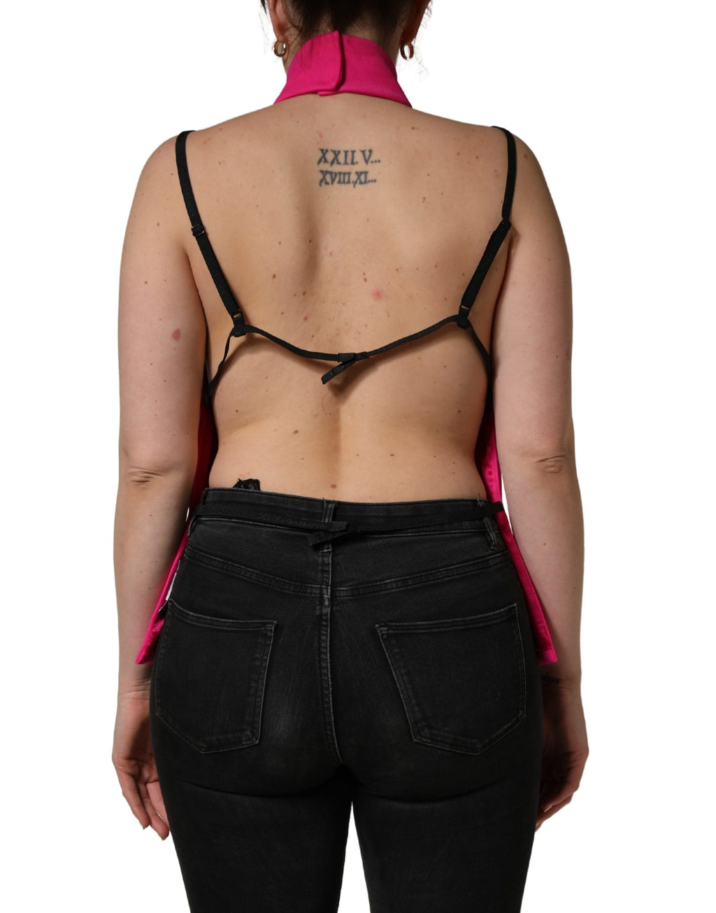 Dolce & Gabbana Pink Sleeveless T-Shirt for Women side view