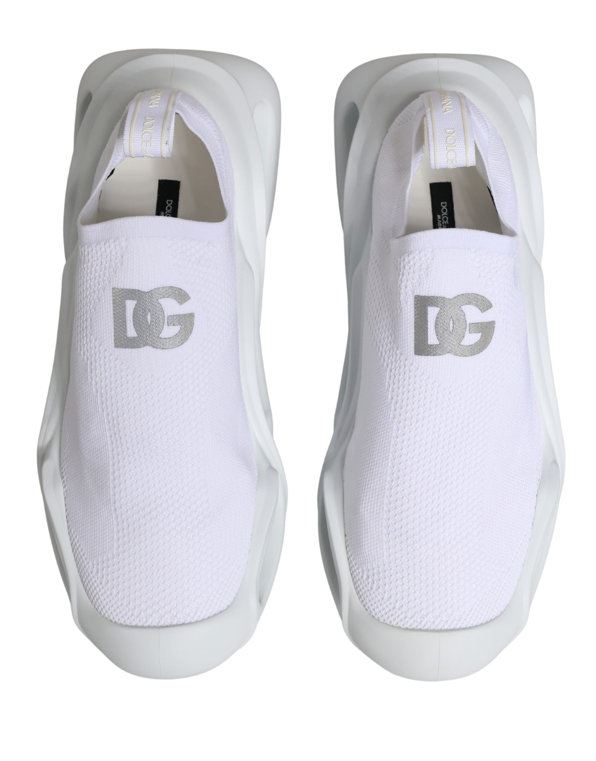Dolce & Gabbana White Chunky Sneakers for Women side view