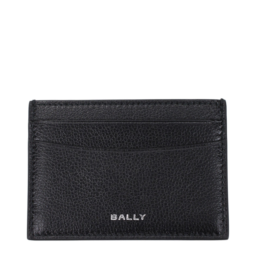 Porte-cartes Bally en cuir noir