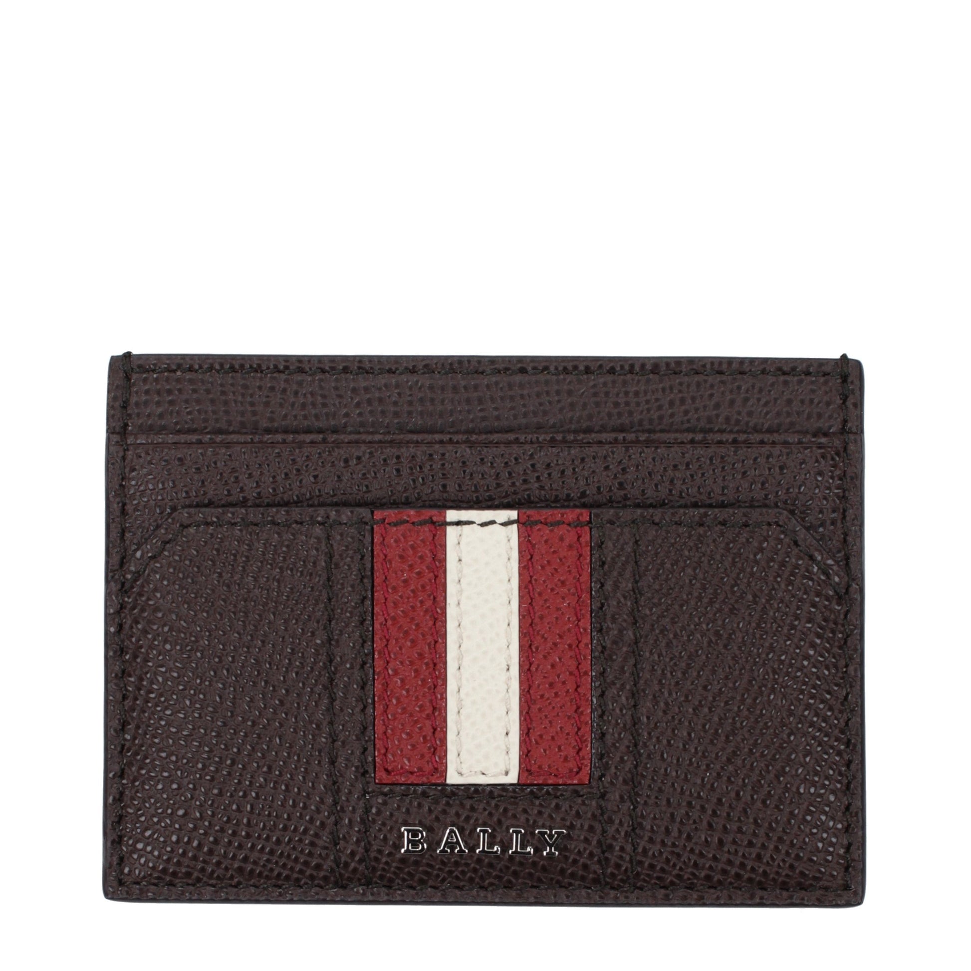 Porte-cartes Bally en cuir marron