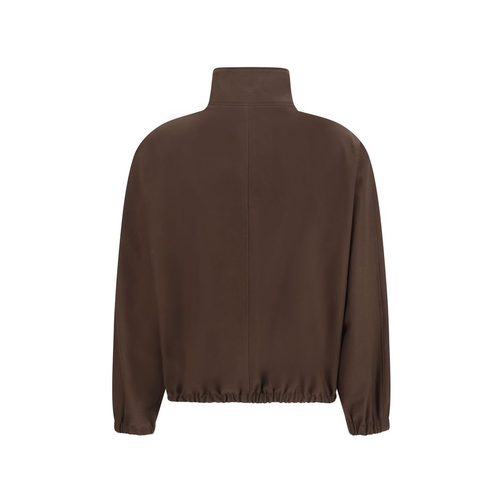 Blouson bomber Courrèges marron en polyester
