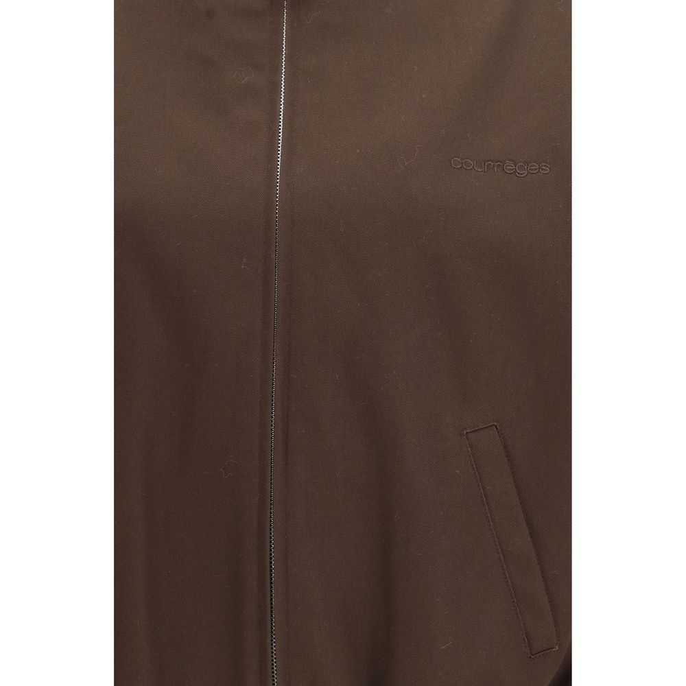 Blouson bomber Courrèges marron en polyester