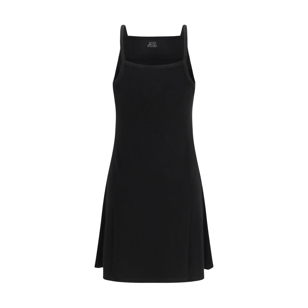 Robe décontractée Courrèges noire en viscose