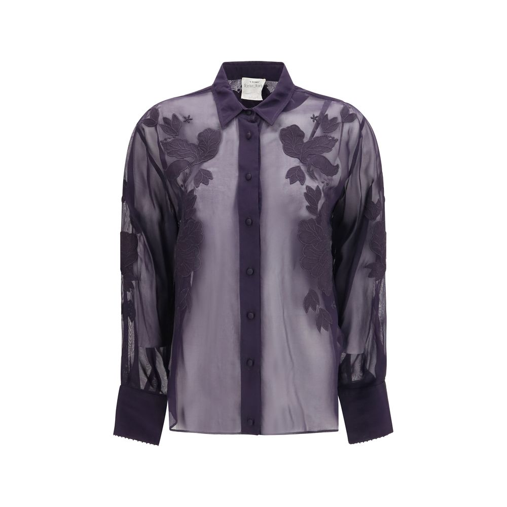Chemisier Forte_Forte bleu en viscose
