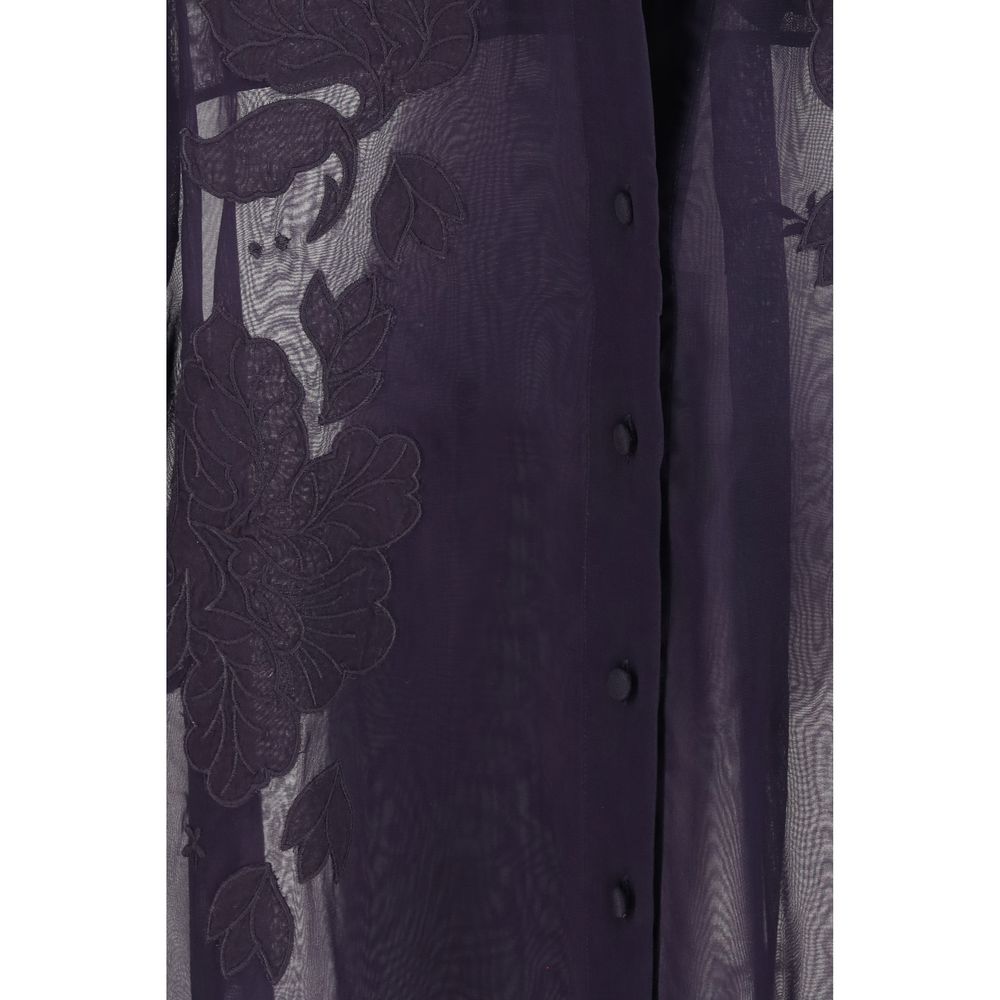 Chemisier Forte_Forte bleu en viscose