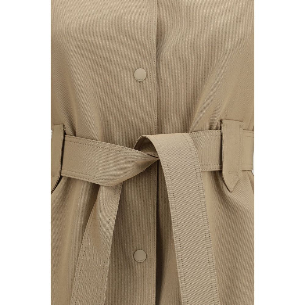 Max Mara Brown Wool Oves Aries Sleveless Jacket