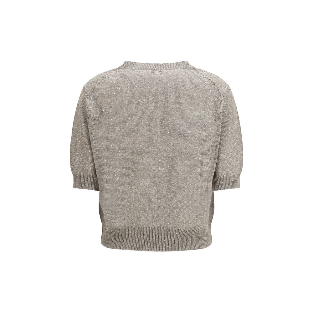 Brunello Cucinelli Brown Cotton Sweatshirt