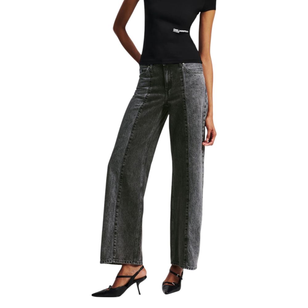 Karl Lagerfeld Black Relaxed Fit Jeans for Women