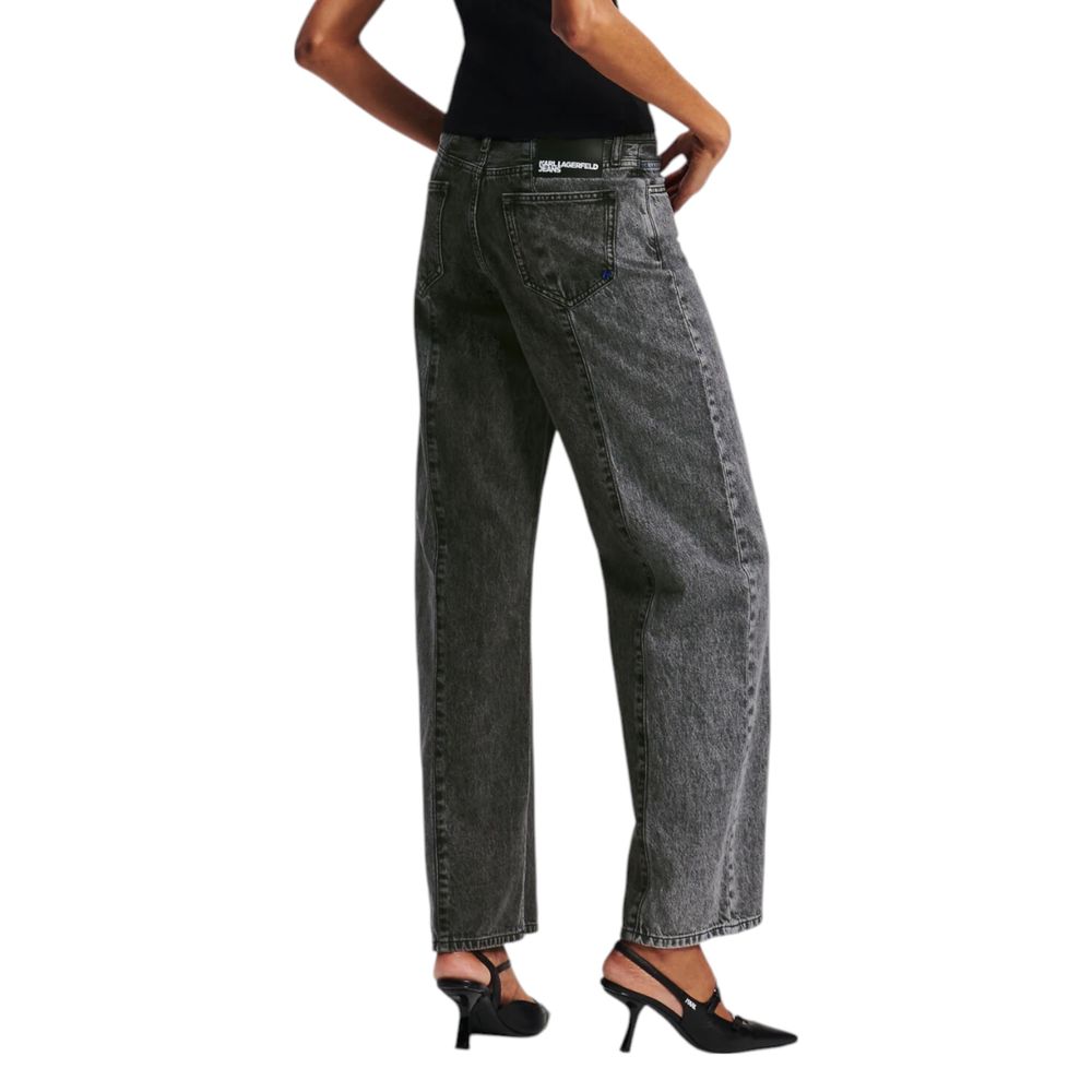 Karl Lagerfeld Black Relaxed Fit Jeans for Women alternate view