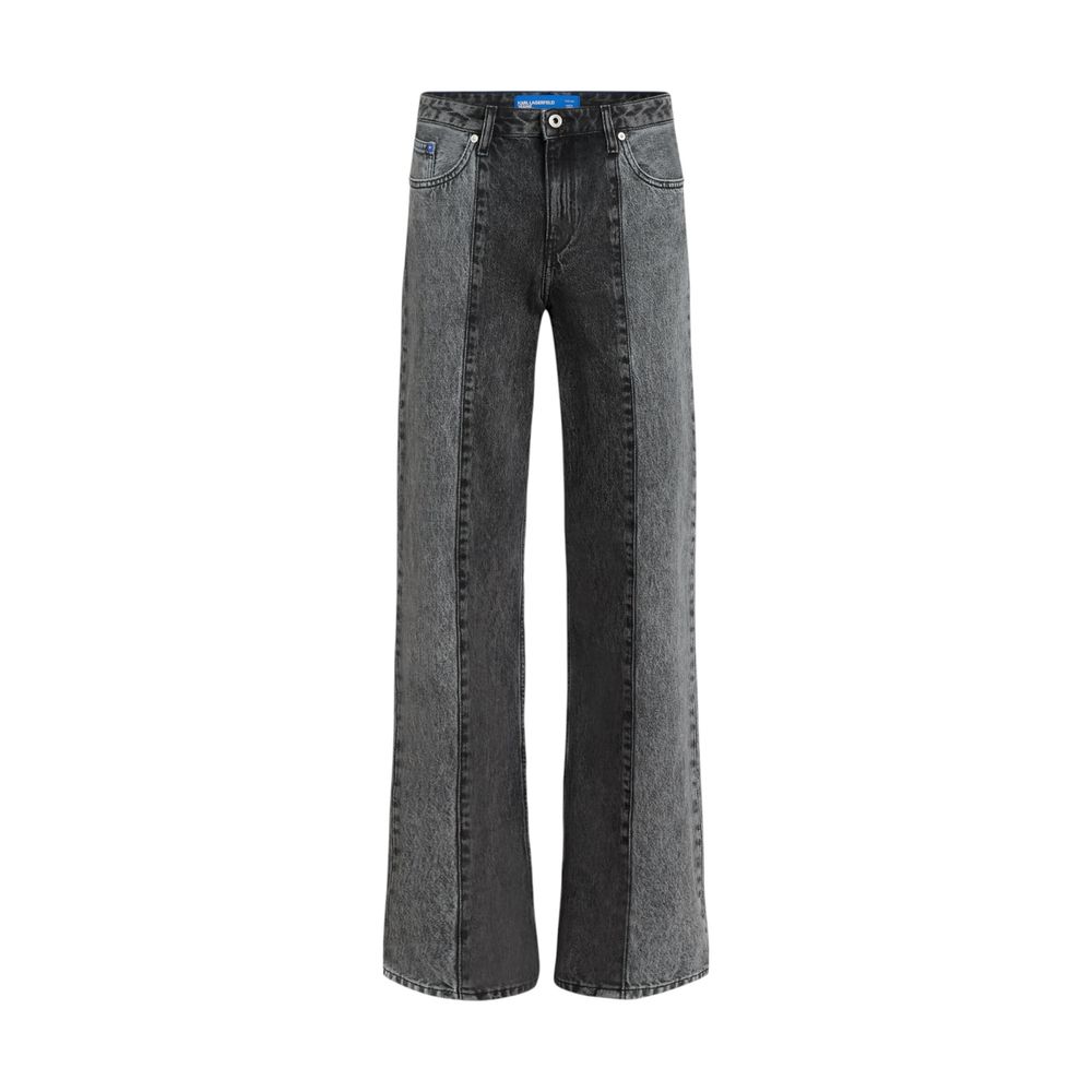 Karl Lagerfeld Black Relaxed Fit Jeans for Women additional view
