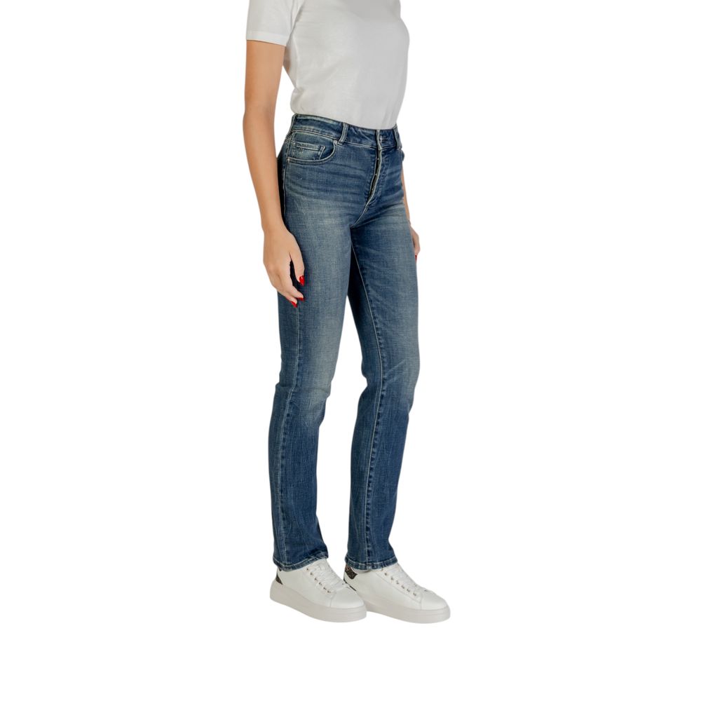 Armani Exchange Blue Skinny Jeans for Women side view