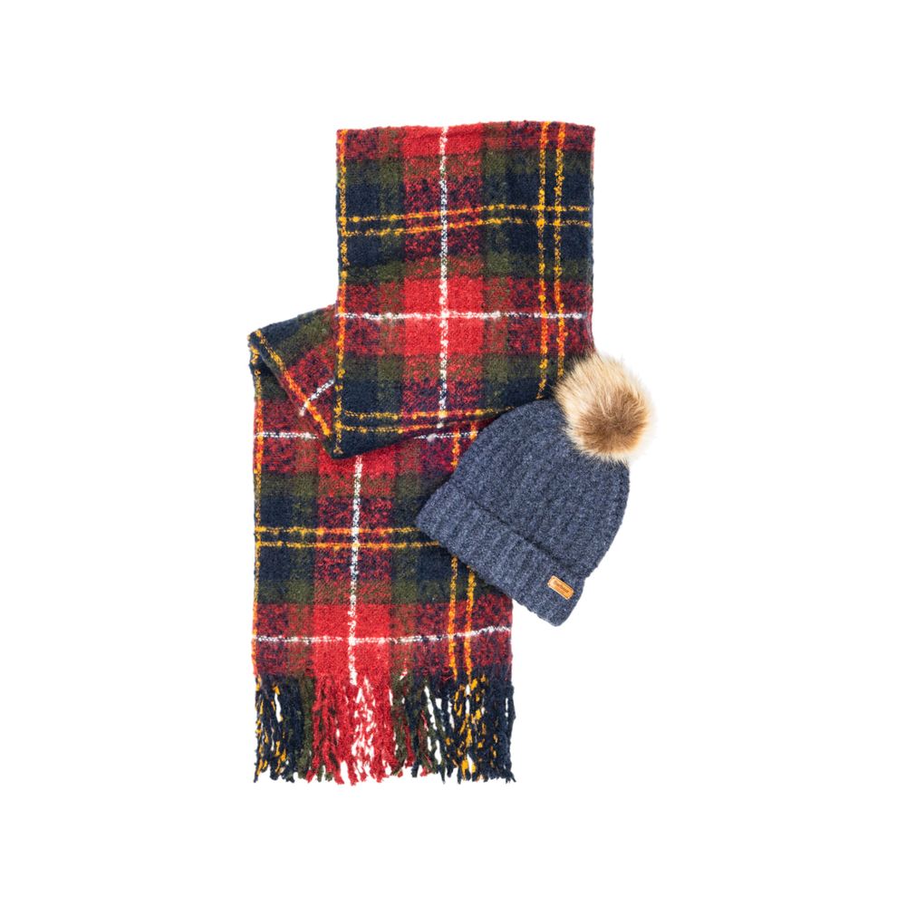 Écharpe Barbour bordeaux en polyester