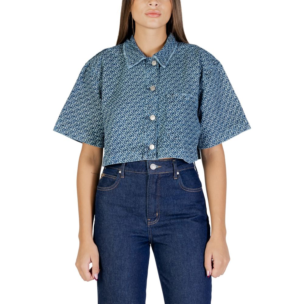 Chemise Colcci bleue à manches courtes en coton