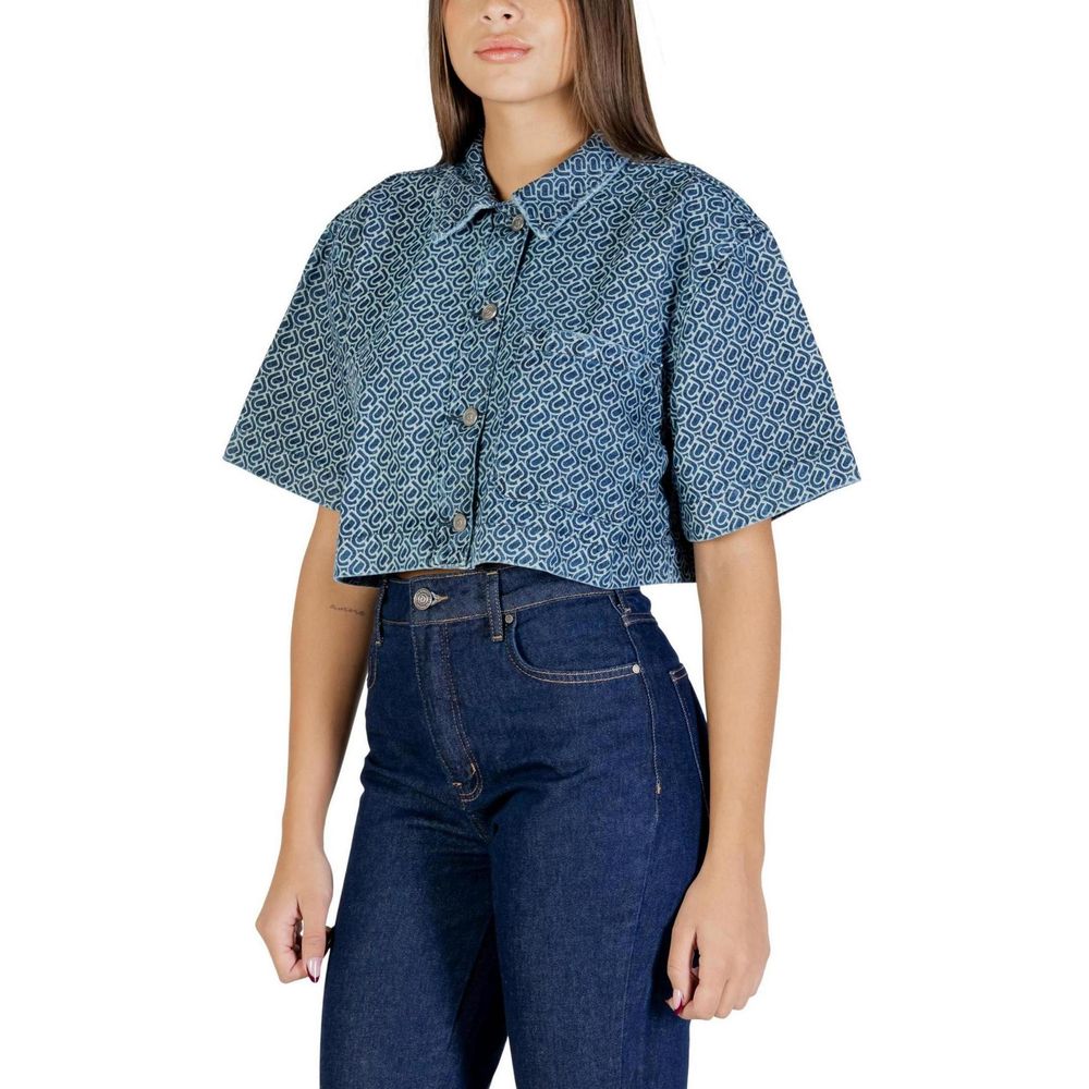 Chemise Colcci bleue à manches courtes en coton