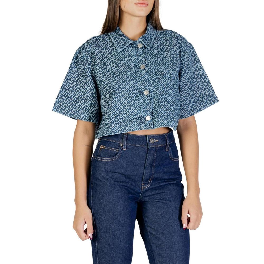 Chemise Colcci bleue à manches courtes en coton