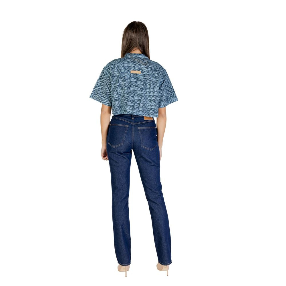 Chemise Colcci bleue à manches courtes en coton