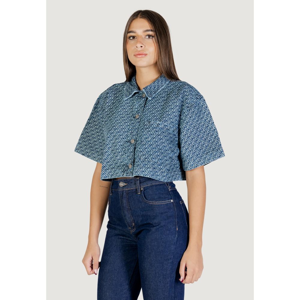 Chemise Colcci bleue à manches courtes en coton