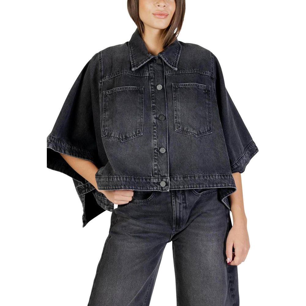 Veste en jean en coton noir Colcci