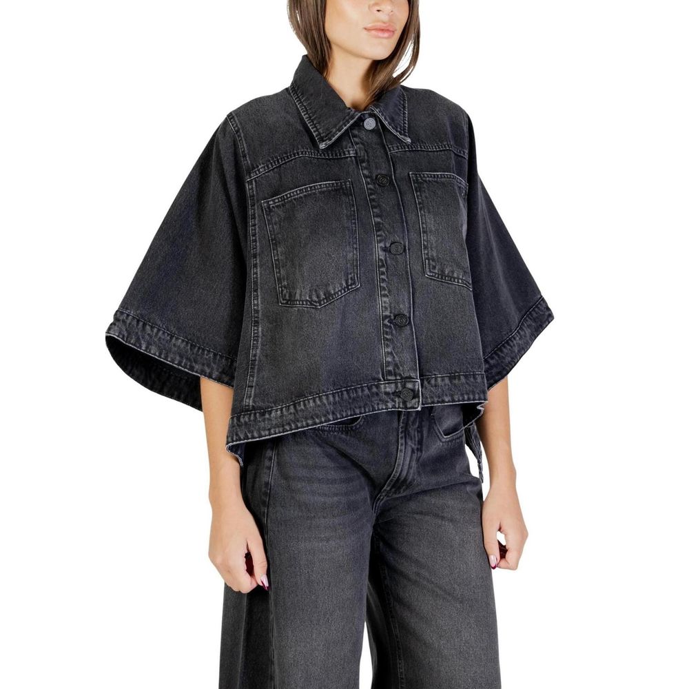 Veste en jean en coton noir Colcci
