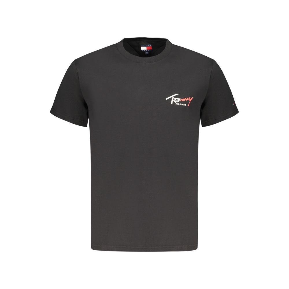 Tommy Hilfiger Black Cotton Men T-Shirt