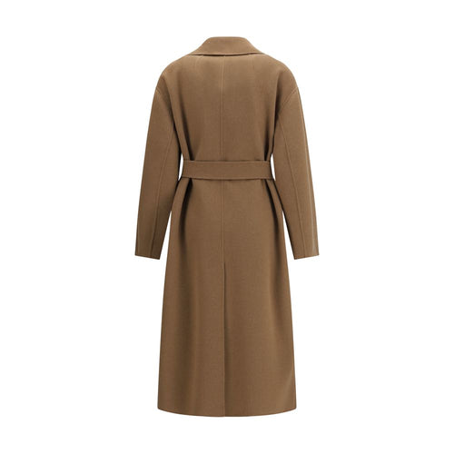 'S Max Mara Beige Fleece Wool Coat