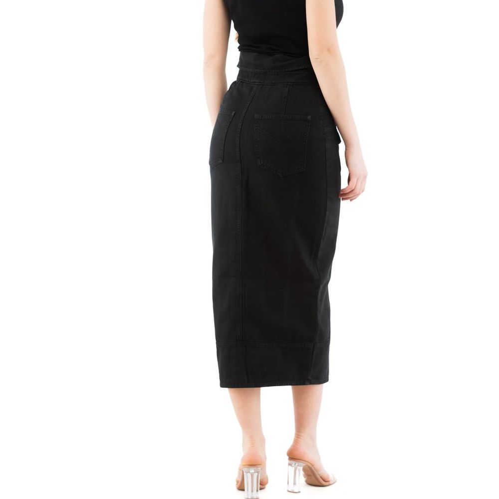 Jupe midi Moschino en coton noir