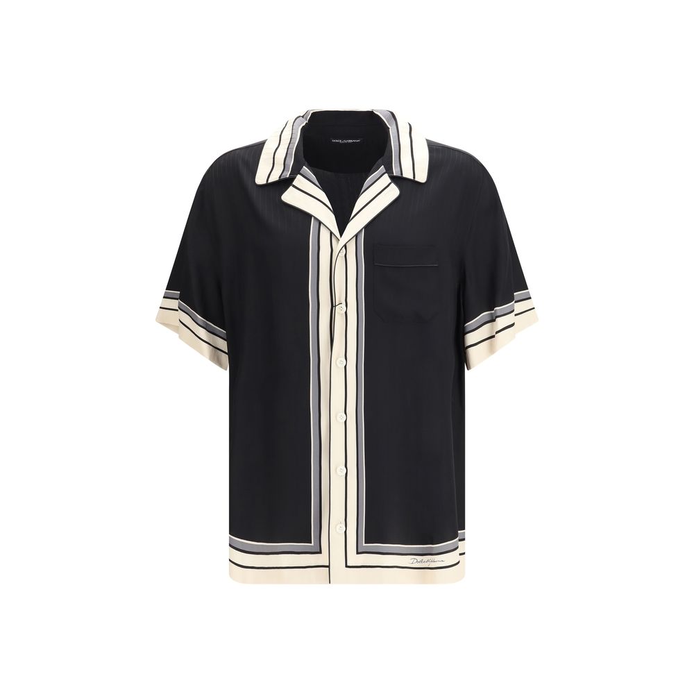 Chemise Dolce & Gabbana multicolore en soie à manches courtes