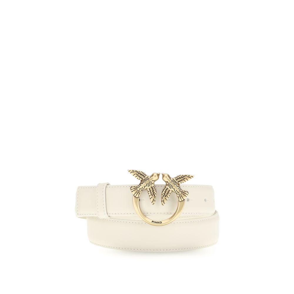 Ceinture PINKO en cuir de veau blanc Bos Taurus, coupe classique