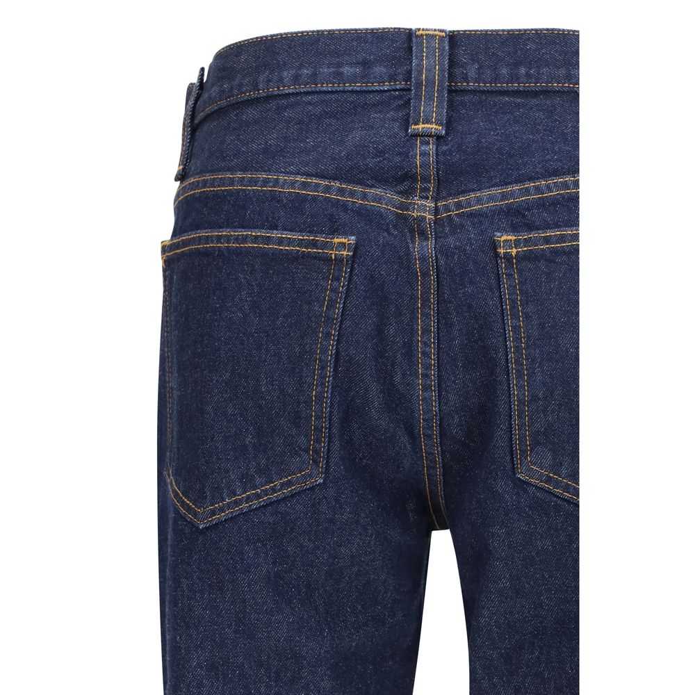 Khaite Blue Straight Leg Jeans for Women detail view