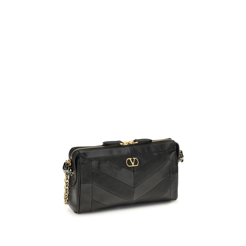 Valentino Garavani Black Lamb Ovis Aries Aries Shoulder Bag