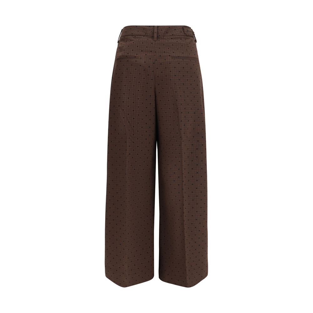 Ganni Brown Casual Pants for Women alternate view