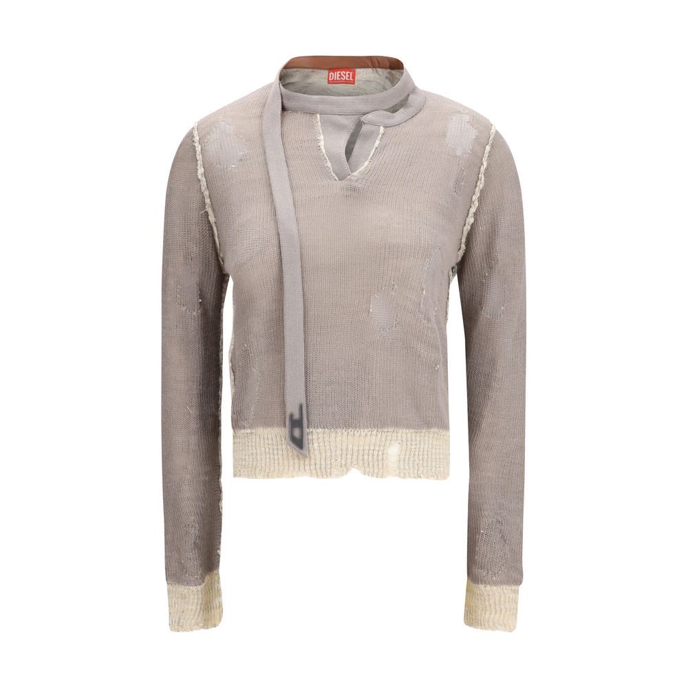 Sweat-shirt en coton gris Diesel