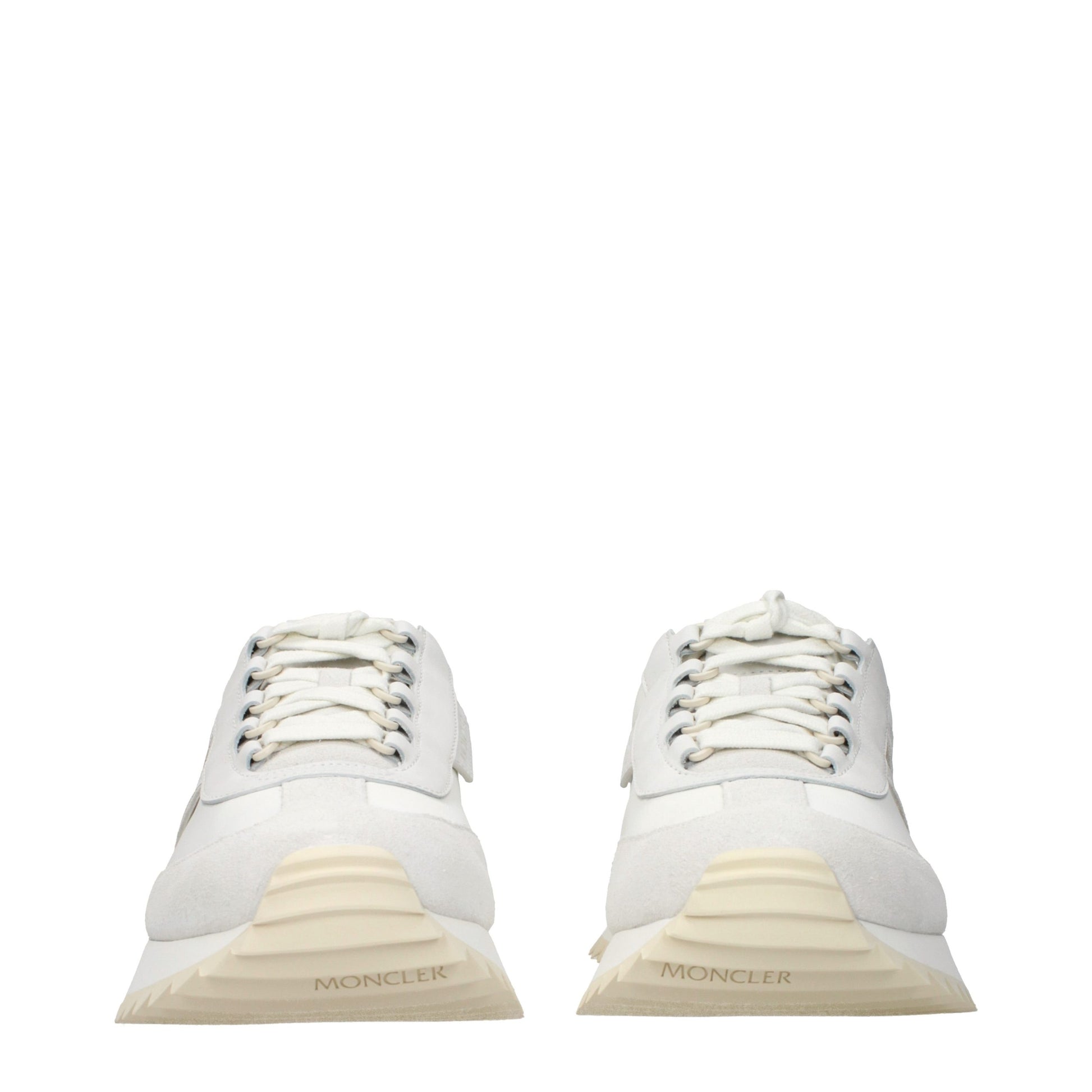 Moncler White Athletic Sneakers for Men detail view