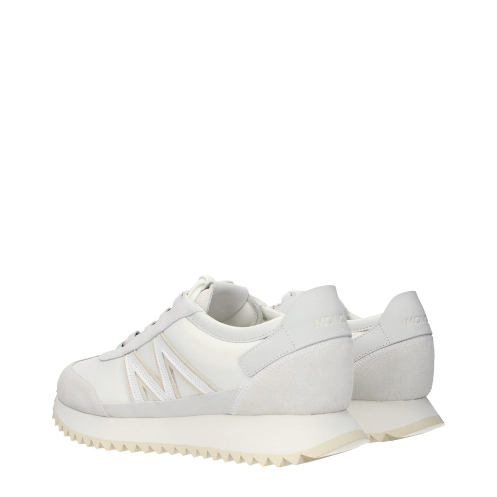 Moncler White Athletic Sneakers for Men side view