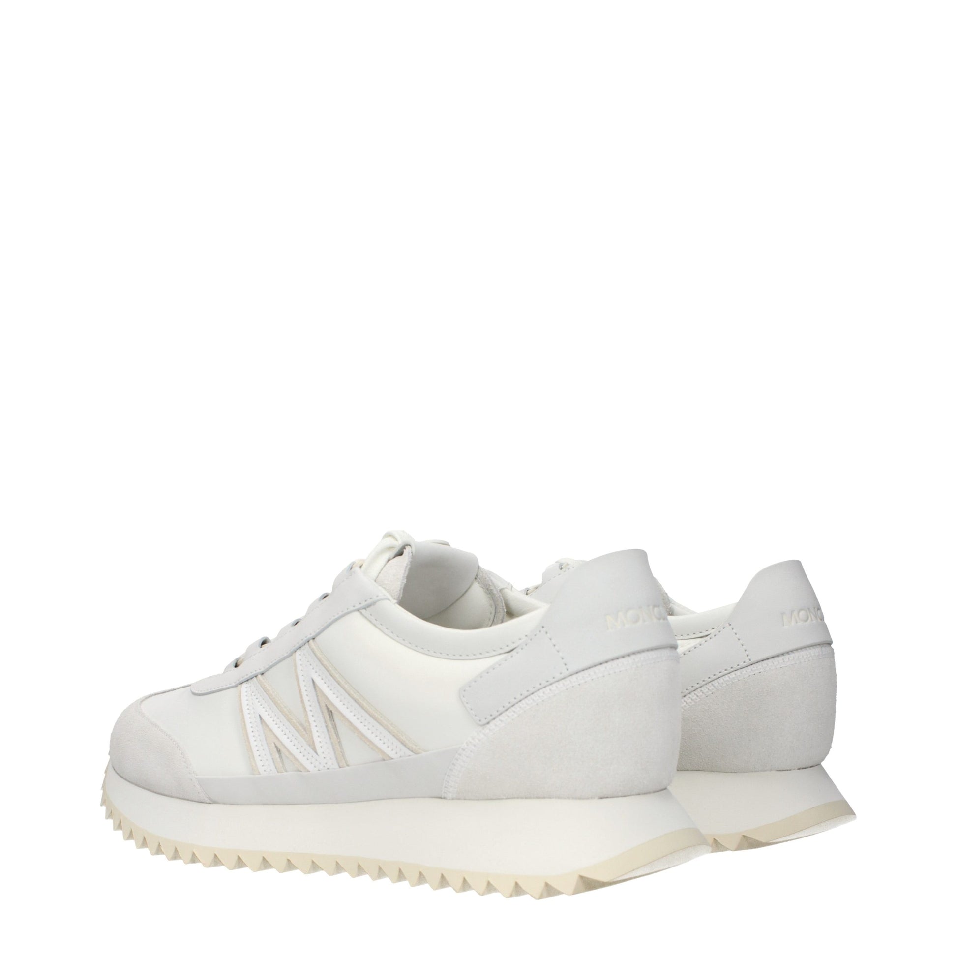 Moncler White Athletic Sneakers for Men side view
