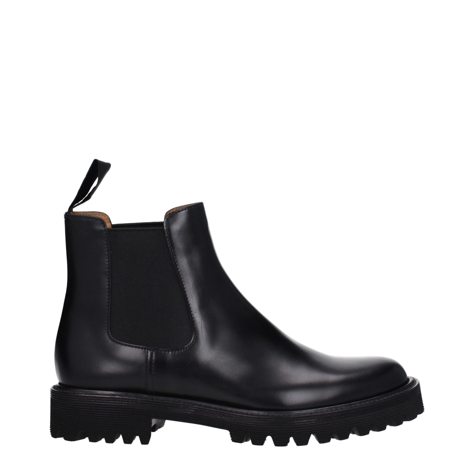 Bottines en cuir noir Church's