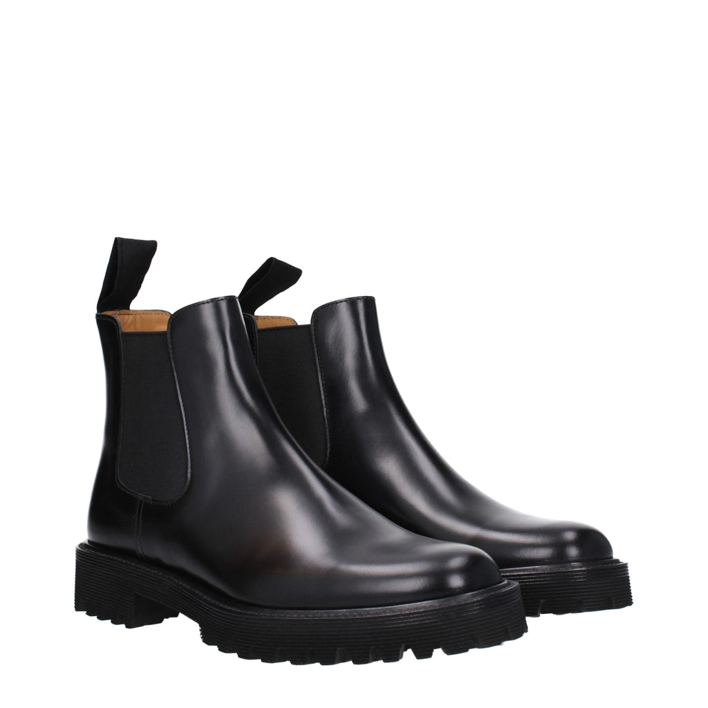 Bottines en cuir noir Church's