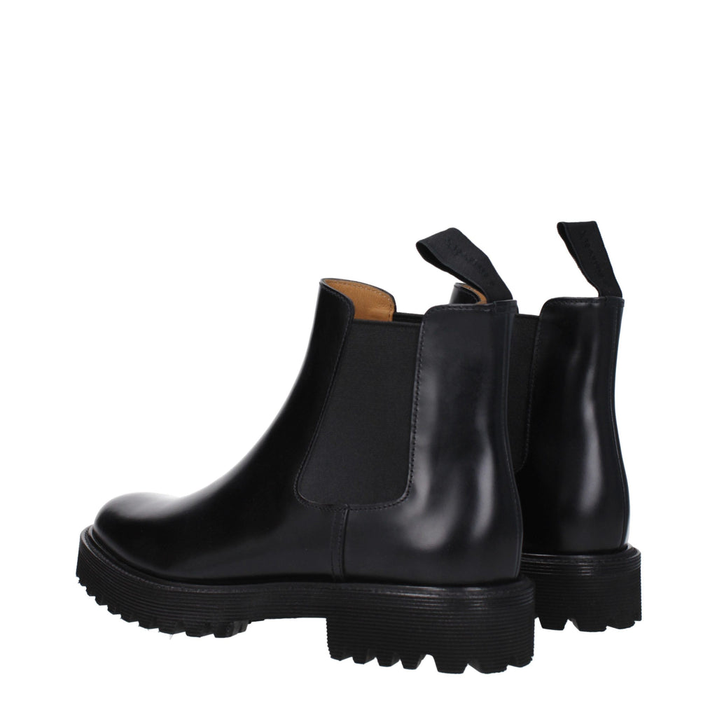 Bottines en cuir noir Church's