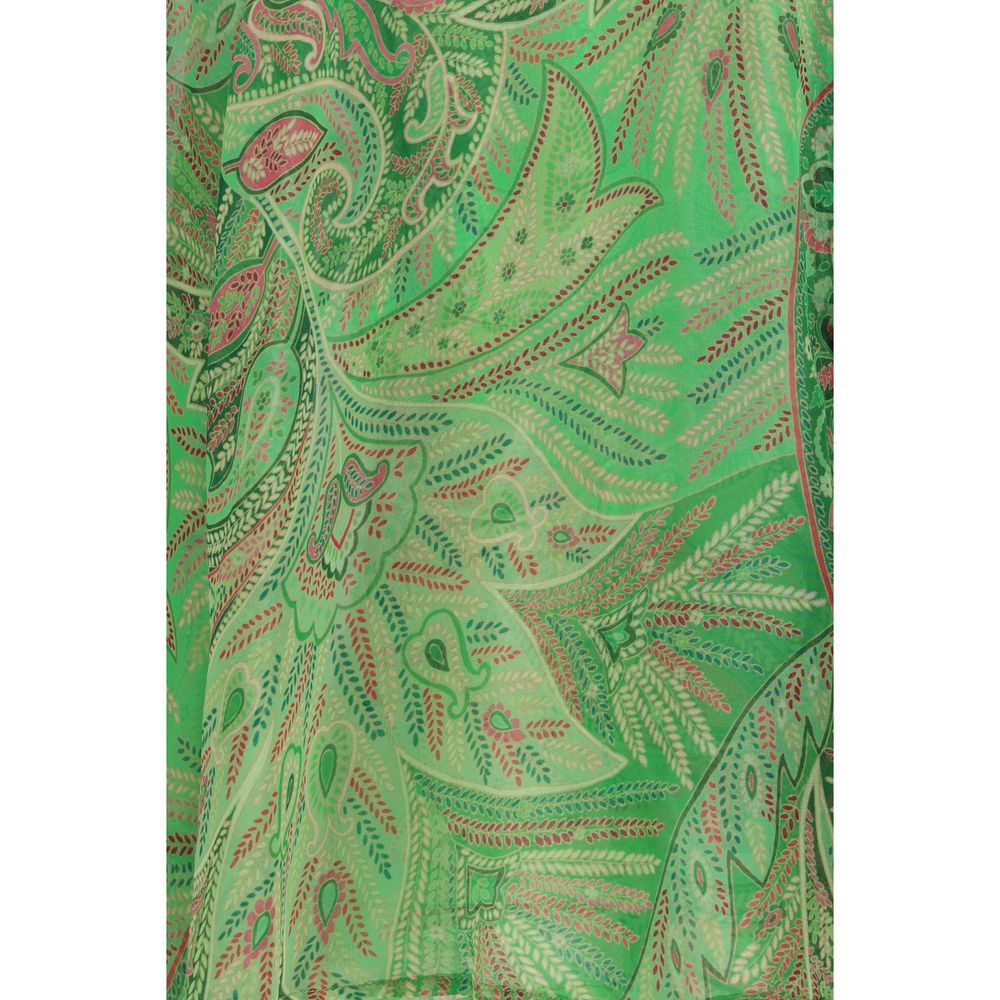 Chemise en soie bicolore à motif Etro