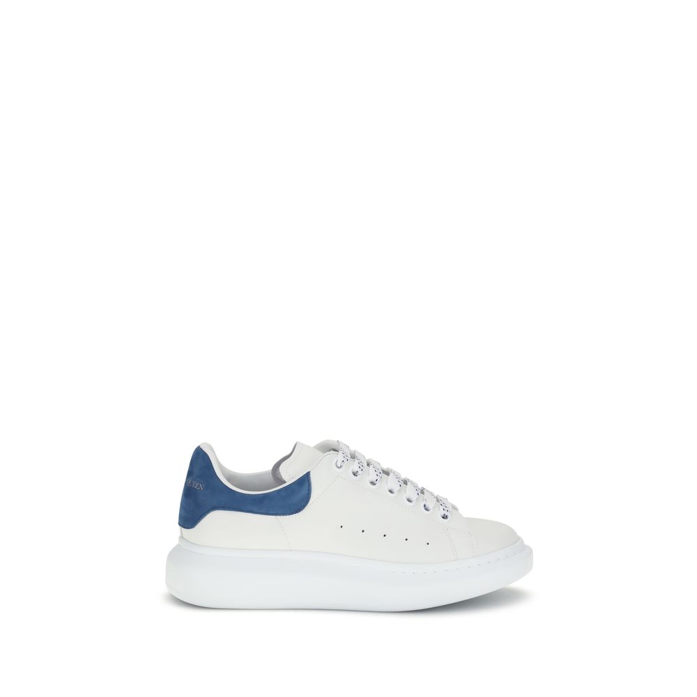 Baskets plateforme Alexander McQueen en cuir de veau blanc Bos Taurus