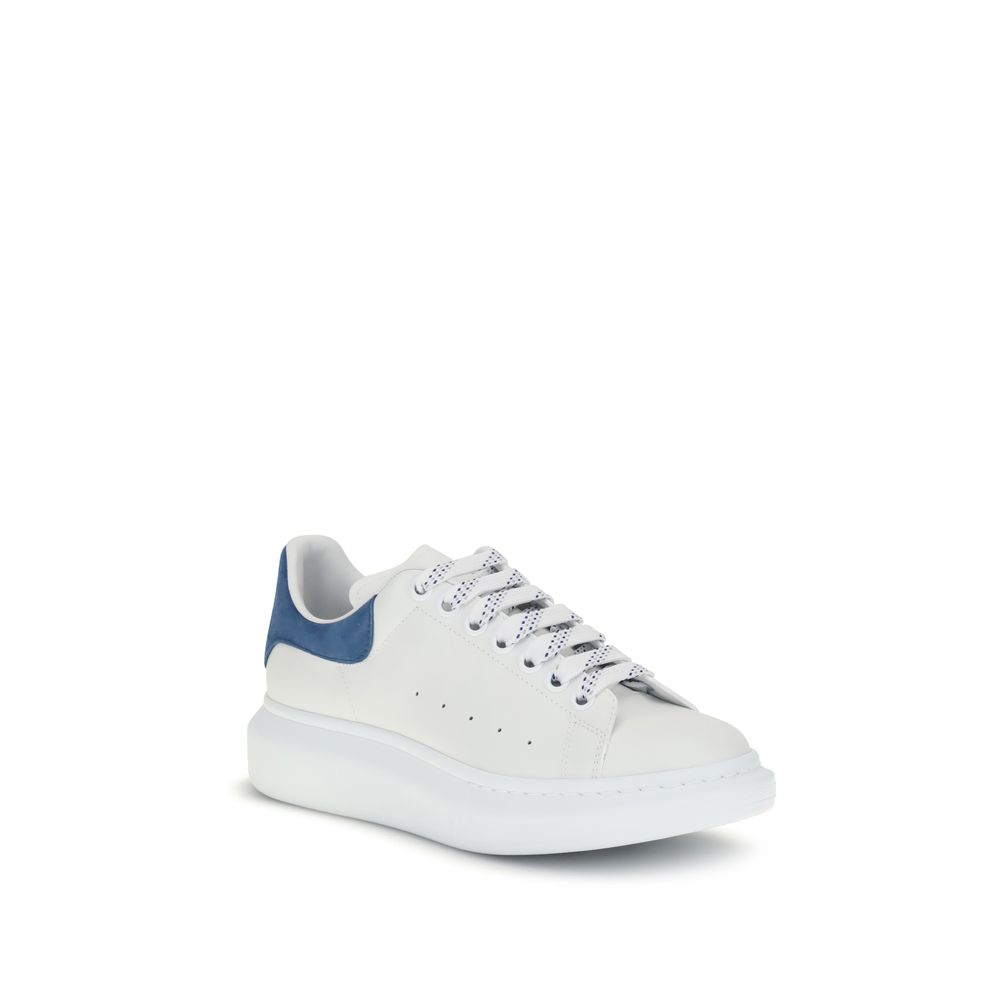Baskets plateforme Alexander McQueen en cuir de veau blanc Bos Taurus