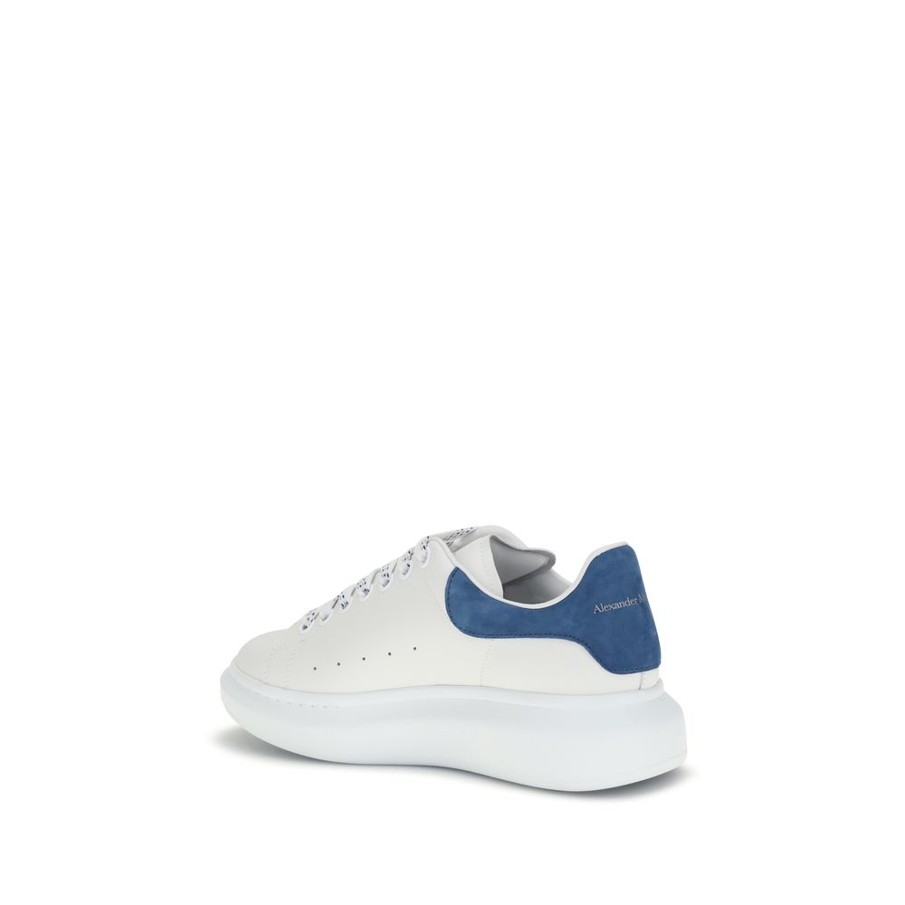Baskets plateforme Alexander McQueen en cuir de veau blanc Bos Taurus