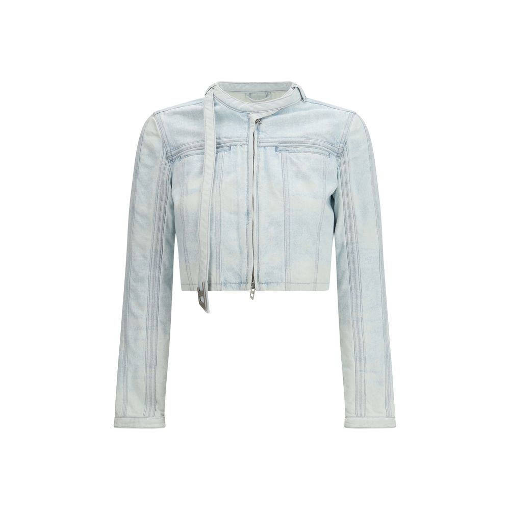 Diesel Blue Biker Jackets for Women