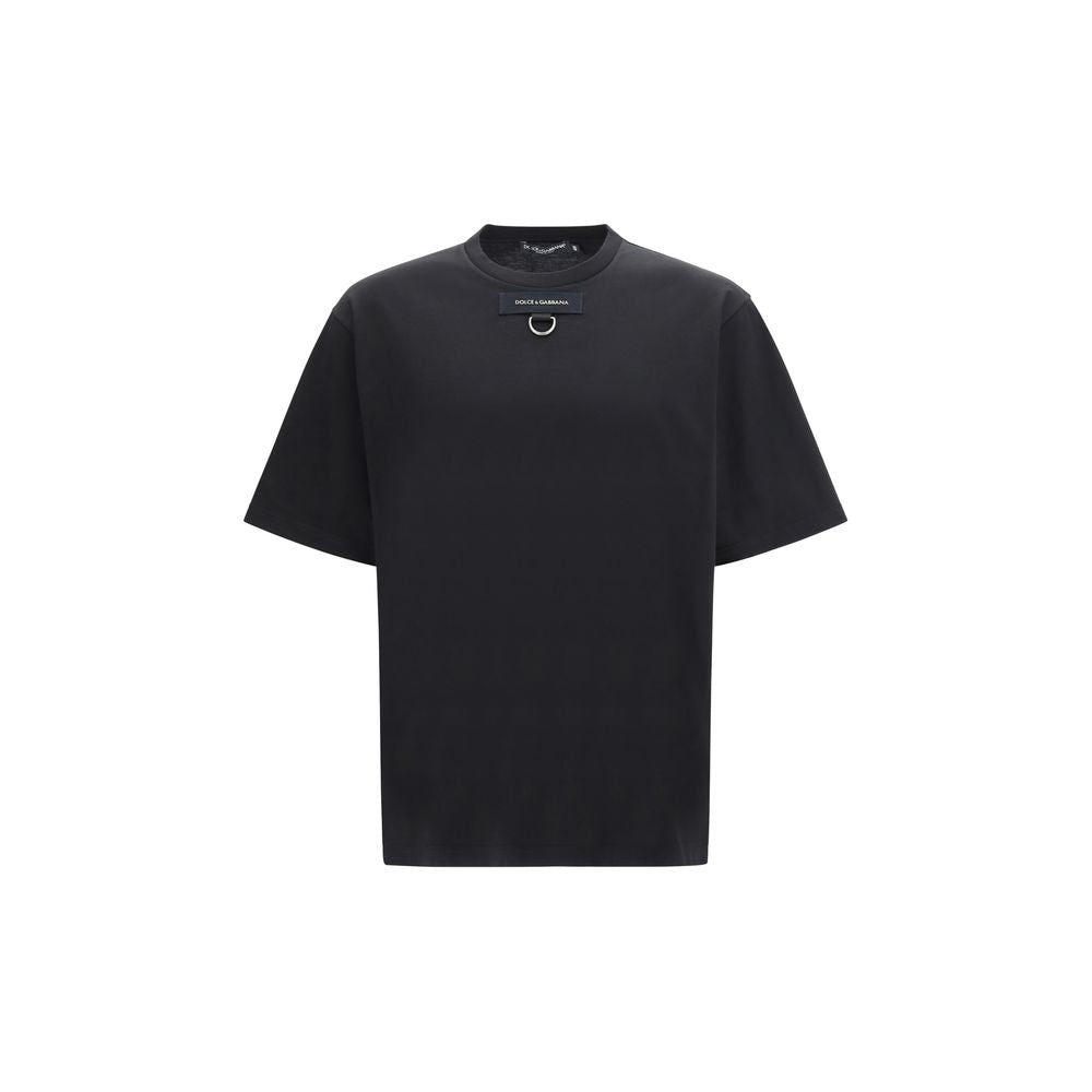 T-shirt noir en coton Dolce & Gabbana