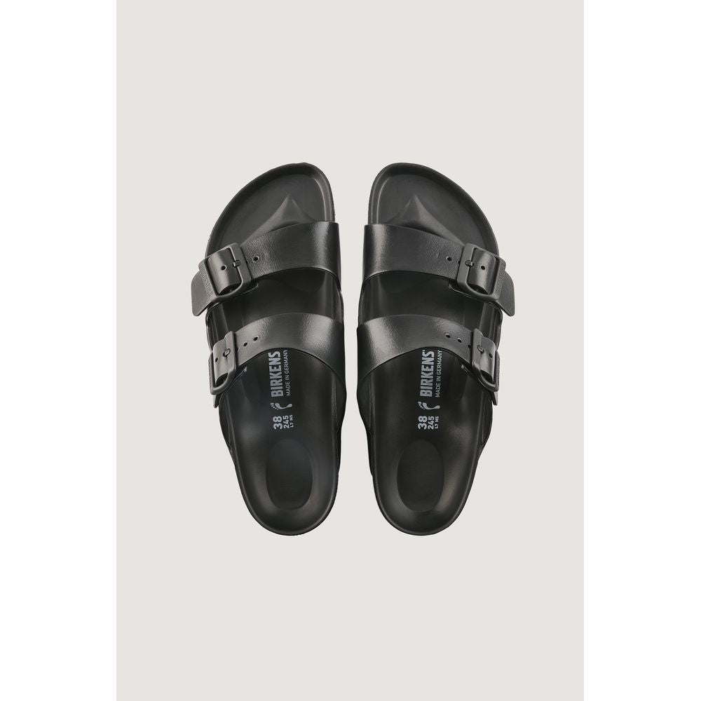 Sandales plates en polyester noir Birkenstock