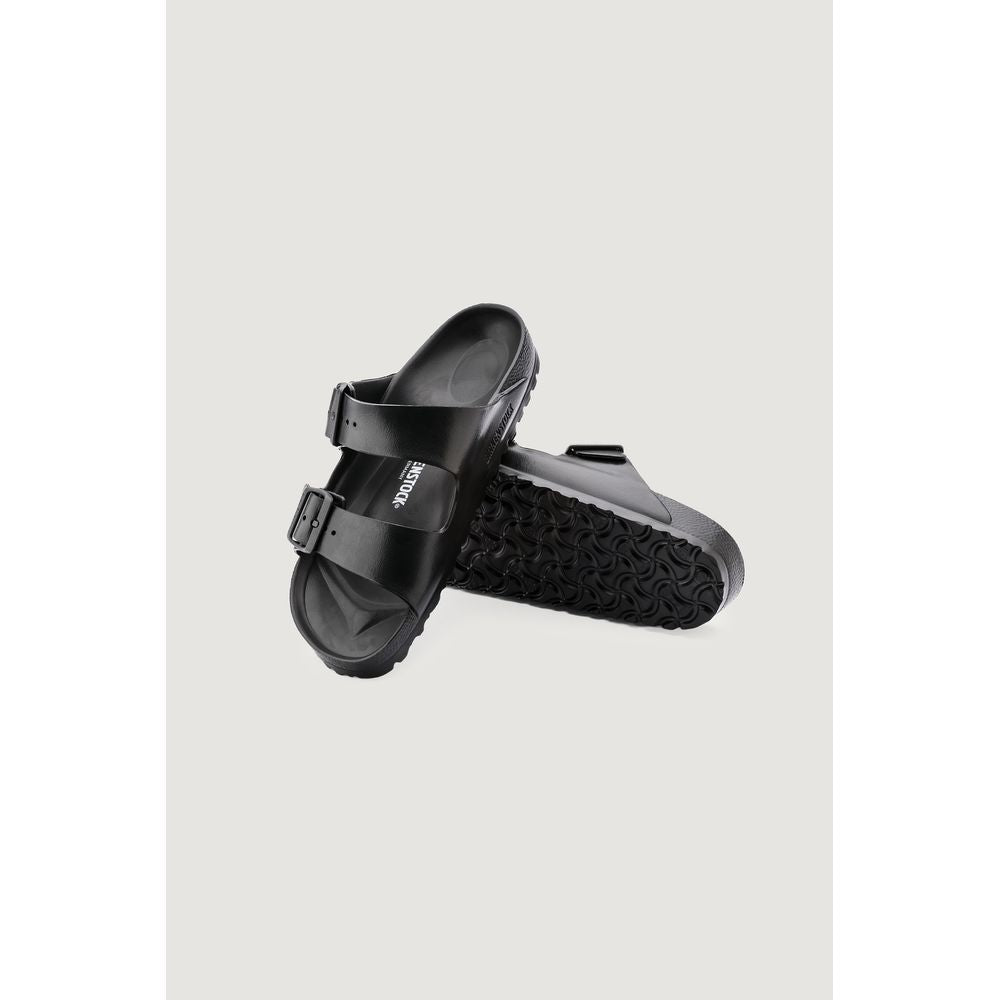 Sandales plates en polyester noir Birkenstock