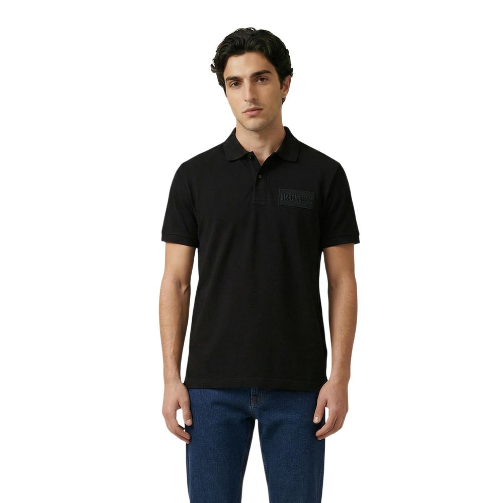 Polo Bikkembergs en coton noir